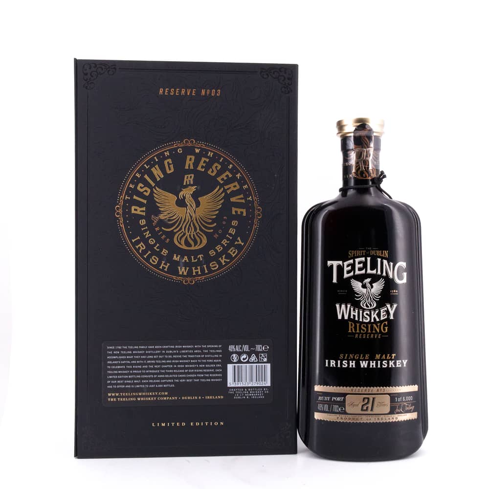 Teeling 21 Jahre Rising Reserve #3 Ruby Port Cask Finish 0,70 Liter/ 46.0% vol Produktbild