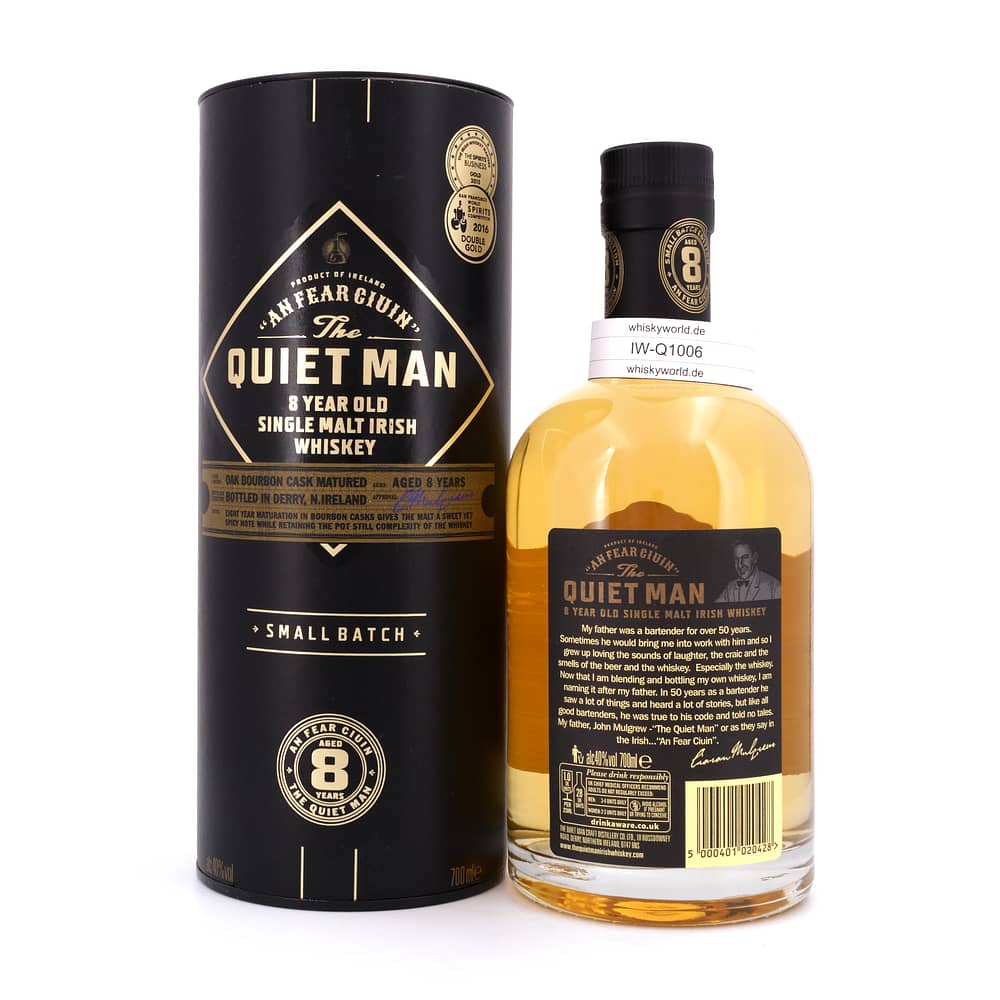 The Quiet Man 8 Jahre Single Malt 0,70 Liter/ 40.0% vol Produktbild