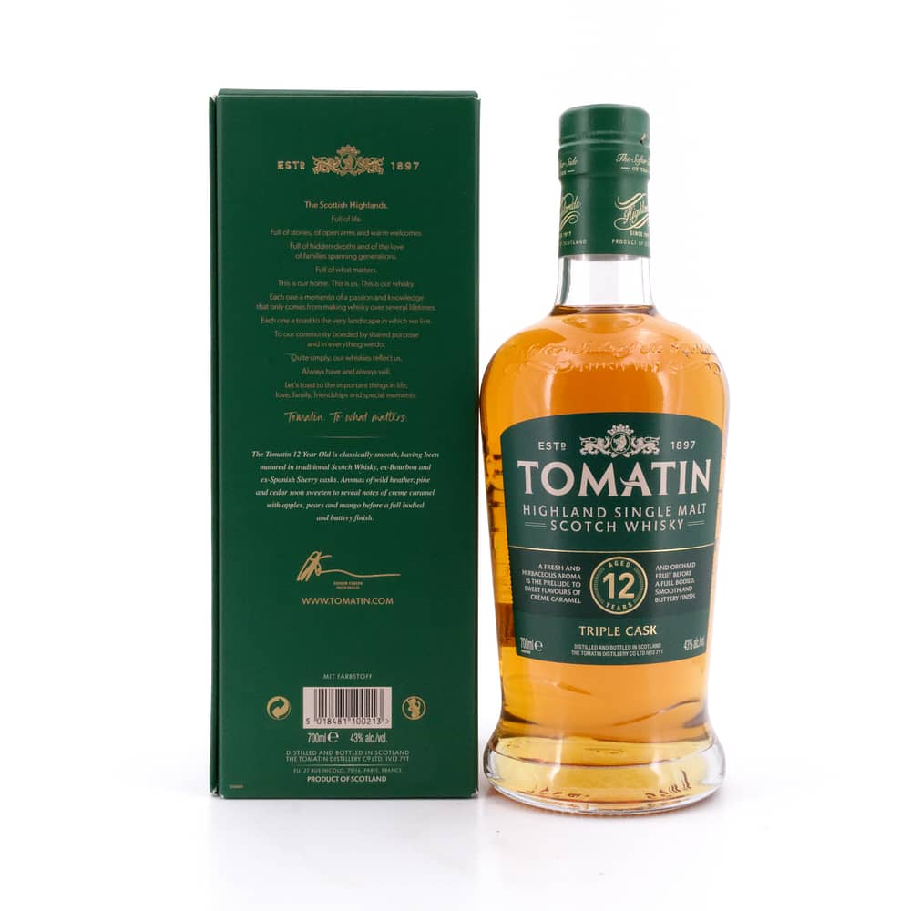 Tomatin 12 Jahre Triple Cask 0,70 Liter/ 43.0% vol Produktbild