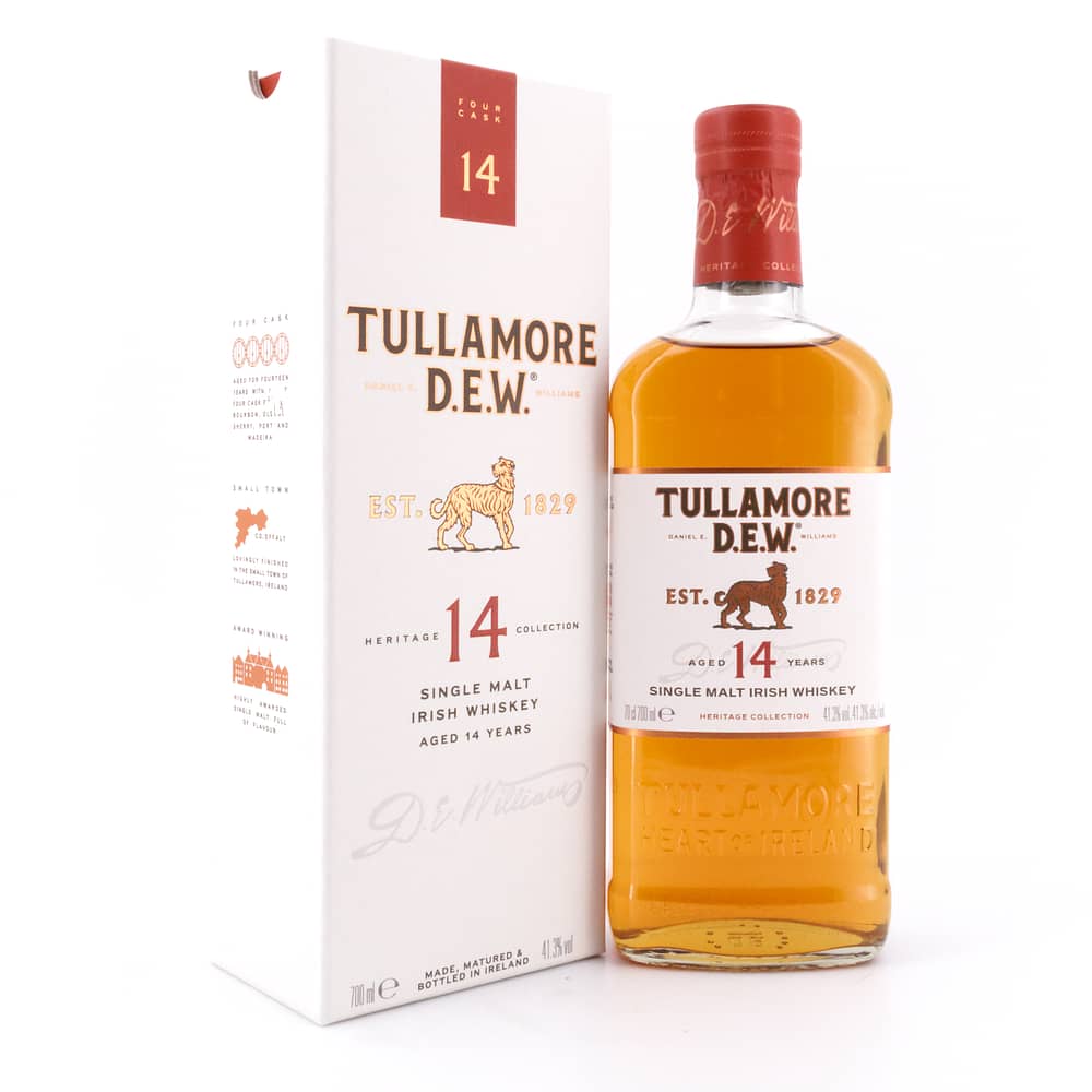 Tullamore Dew 14 Jahre Single Malt 4 Cask Finish Old Bourbon Oloroso Sherry Port & Madeira 0,70 Liter/ 41.3% vol Produktbild
