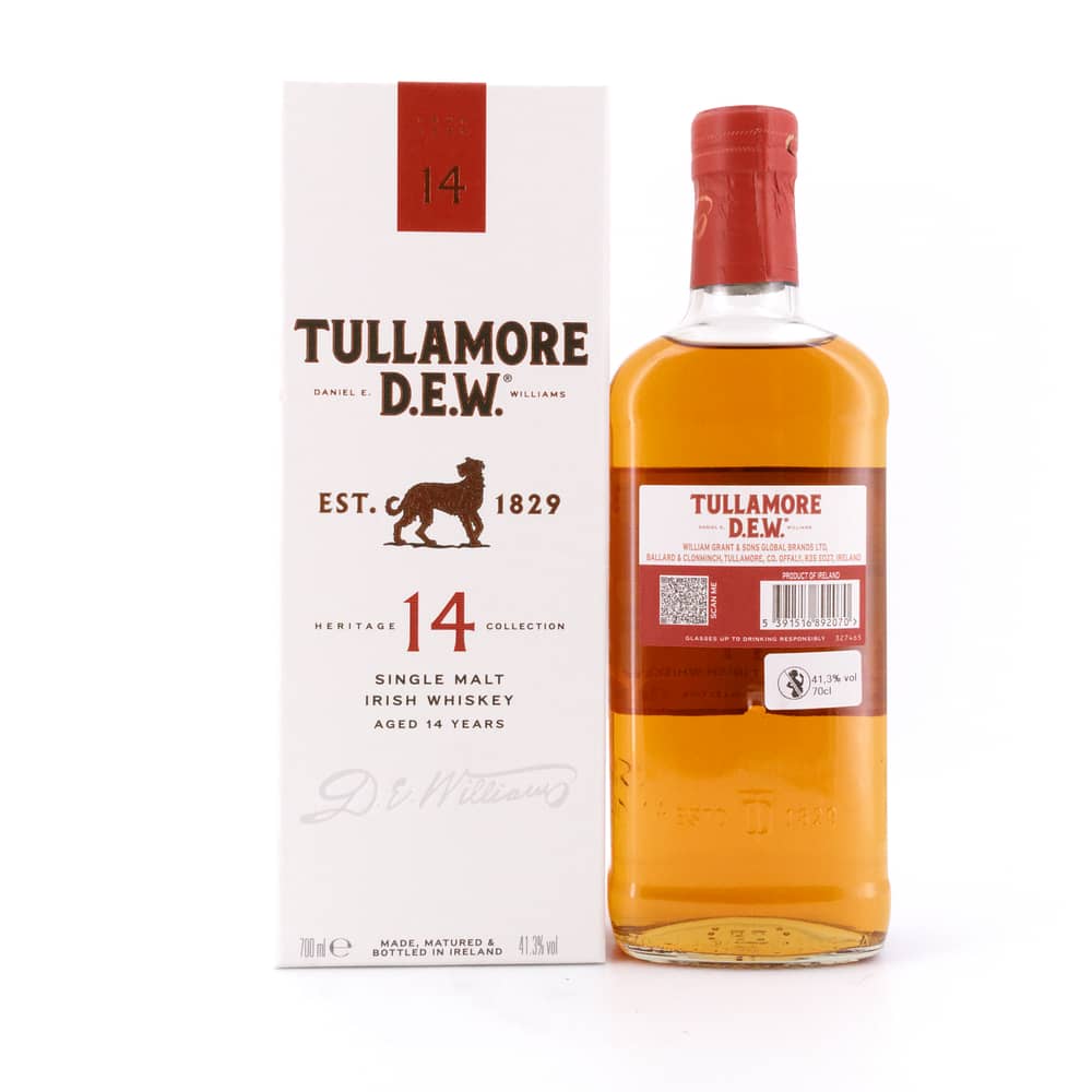 Tullamore Dew 14 Jahre Single Malt 4 Cask Finish Old Bourbon Oloroso Sherry Port & Madeira 0,70 Liter/ 41.3% vol Produktbild