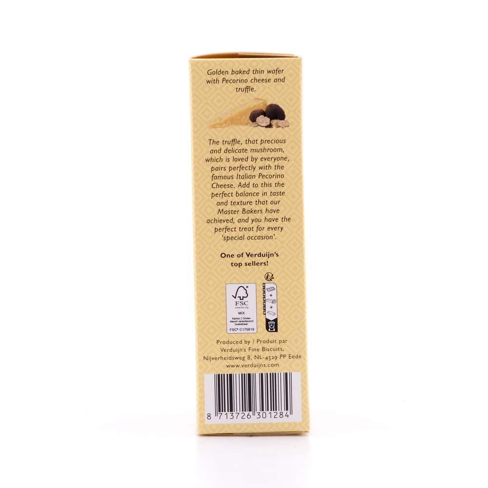 Verduijn's Pecorino Truffle Wafer Cracker Waffeln mit Pecorino-Käse und Trüffel 75 Gramm Produktbild