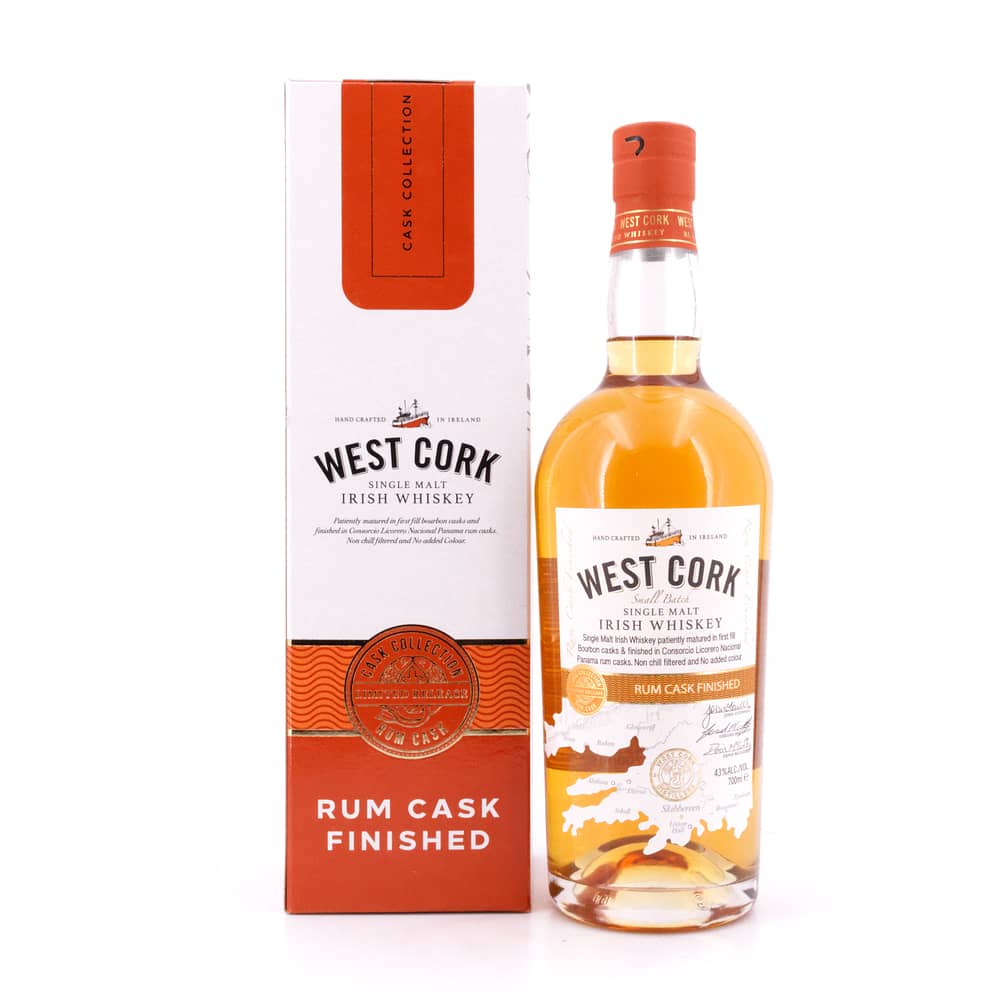 West Cork Single Malt Rum Cask Finish 0,70 L/ 43.0% Vol