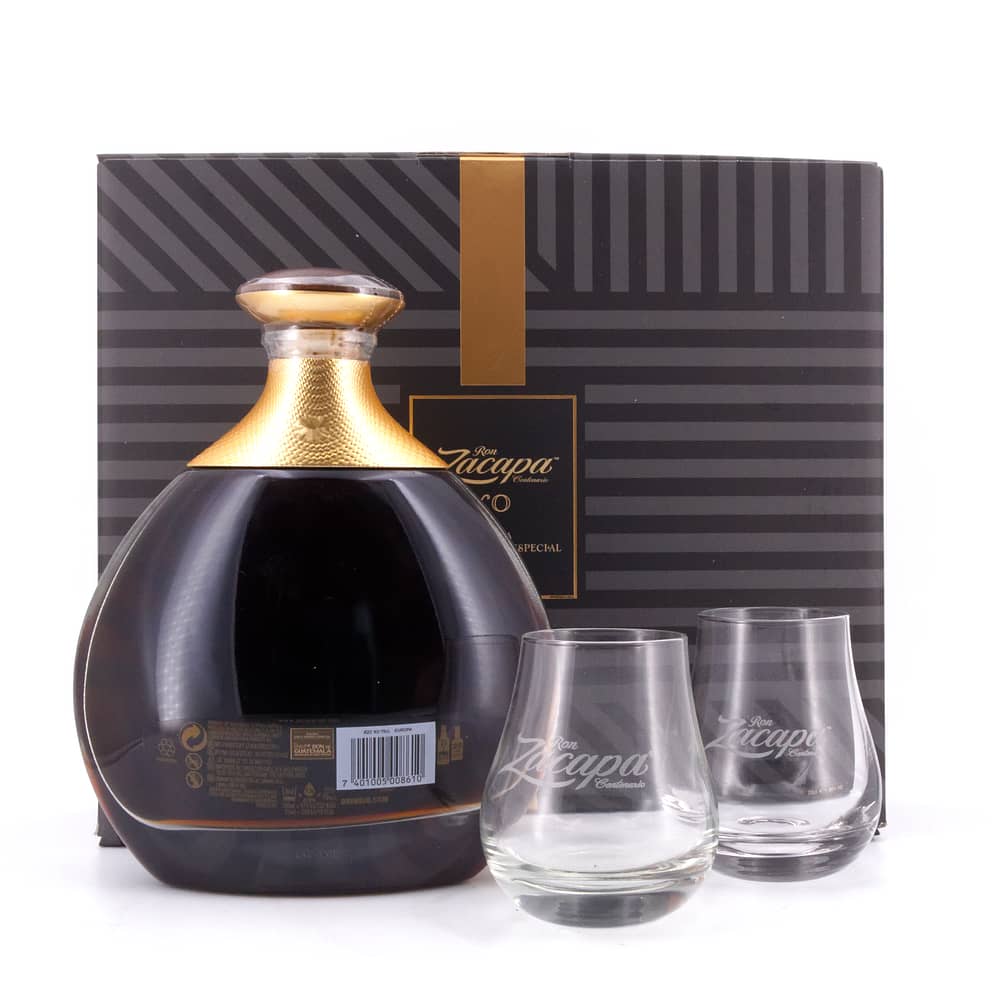 Zacapa Centenario XO Solera Gran Reserva Especial mit 2 Stück Zacapa Gläser 0,70 Liter/ 40.0% vol Produktbild